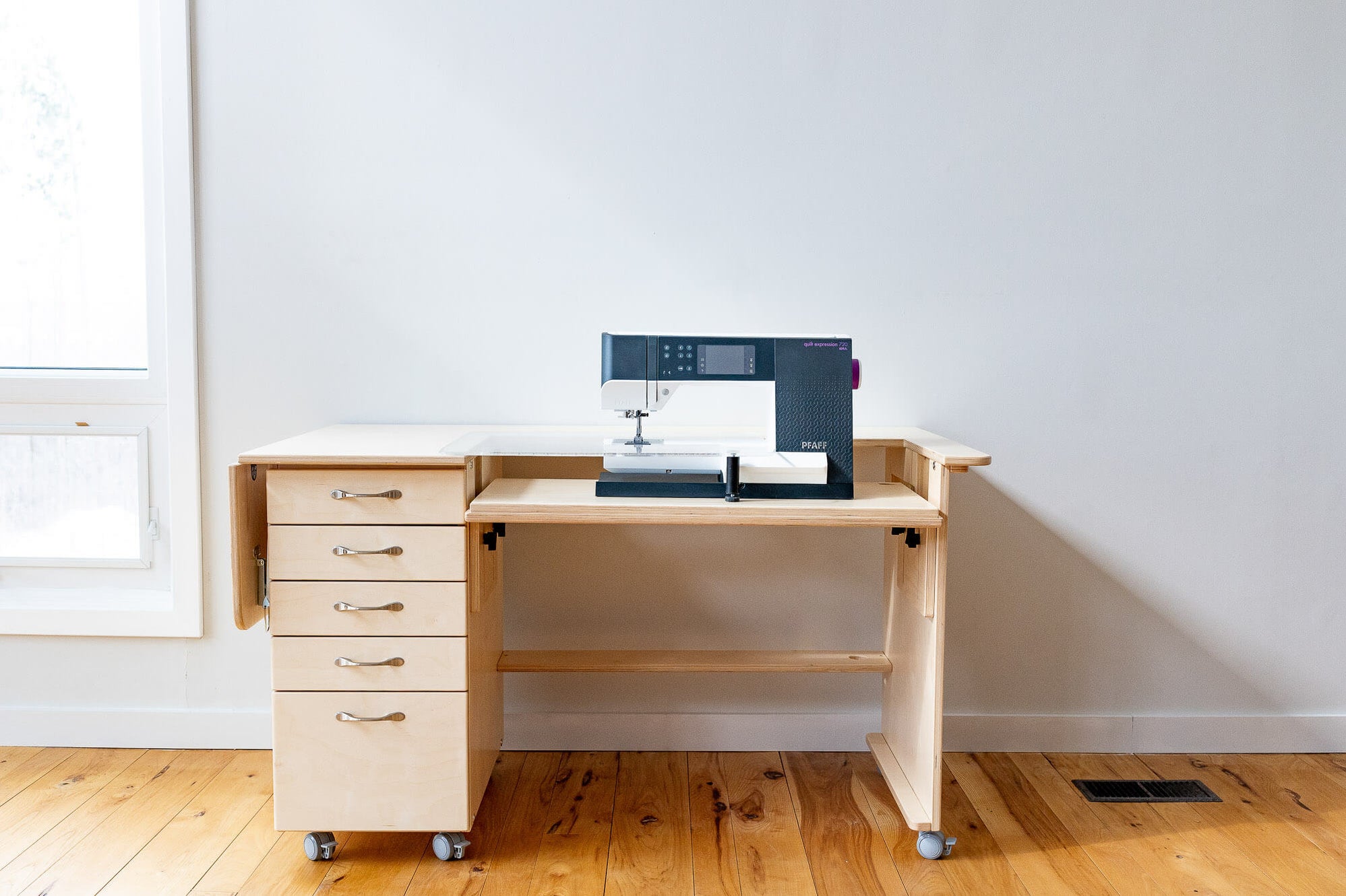 SEW 5328XL sewing desk 53" to 65" furniture Eddycrest Eddycrest